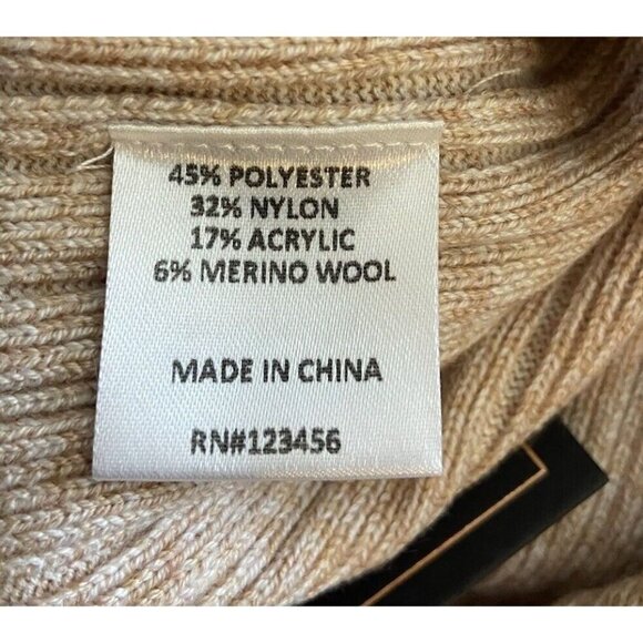NWT Revlove x Michael Castello Kalina Pants Sweater Side Button Tan XL New - Picture 6 of 6